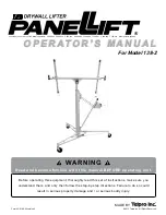 PanelLift 138-2 Operator'S Manual preview