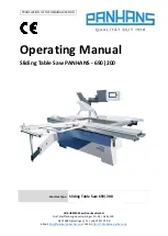 Preview for 1 page of PANHANS 690|200 Operating Manual