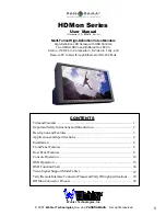 Preview for 1 page of Panorama HDMon Series User Manual