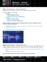Preview for 24 page of Panorama MyPanorama 300 series Quick Setup Instructions Manual
