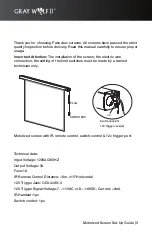 Preview for 3 page of Panoview Prefessional Cinema Motorized Screen Setup Manual