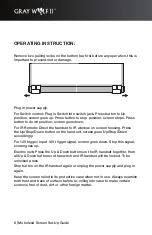 Preview for 6 page of Panoview Prefessional Cinema Motorized Screen Setup Manual