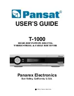 Предварительный просмотр 1 страницы Pansat T-100 User Manual