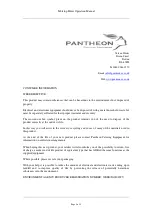 Preview for 8 page of Pantheon TM5 User Manual