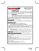 Panther PA-620C Owner'S Manual preview