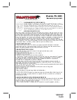 Preview for 5 page of Panther PA-620C Owner'S Manual