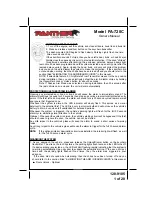 Panther PA-720C Owner'S Manual preview