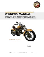 Panther R-Bike Owner'S Manual preview