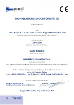 Preview for 10 page of Paoli Avvitatori DP 1800 Operating And Maintenance Manual