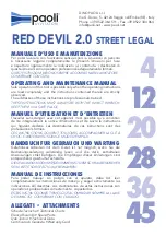 Preview for 3 page of Paoli Avvitatori RED DEVIL 2.0 street legal Operating And Maintenance Manual