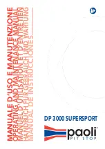 Paoli DP 3000 SUPERSPORT Installation, Operating And Maintenance Manual preview