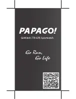 Papago GoWatch 770 User Manual preview