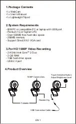 Предварительный просмотр 2 страницы Papalook 1080P User Manual