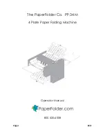 PaperFolder PF-34 M Operator'S Manual preview