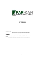 Preview for 2 page of Par-Kan Grain-Weigh GW200A User Manual