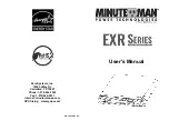 Предварительный просмотр 1 страницы Para systems MinuteMan EXR Series User Manual