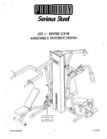 ParaBody 425 Assembly Instructions Manual preview