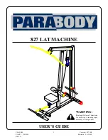 Предварительный просмотр 1 страницы ParaBody 827 LAT MACHINE User Manual