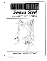 ParaBody 894104A Assembly Instructions Manual preview