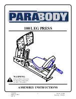 Предварительный просмотр 1 страницы ParaBody Leg Press 100 Assembly Instructions Manual