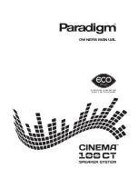 Paradigm Cinema 100 CT Owner'S Manual preview