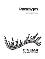 Paradigm Cinema Owner'S Manual preview