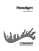 Preview for 19 page of Paradigm Cinema Owner'S Manual