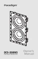 Предварительный просмотр 1 страницы Paradigm DCS-208IW3 Owner'S Manual