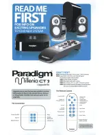 Paradigm MIllenia CT 2 Setup Manual preview