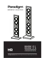 Paradigm MILLENIA LP 2 Owner'S Manual preview