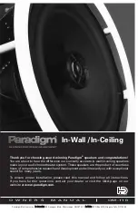 Paradigm OM-110 Owner'S Manual preview