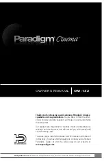 Paradigm OM-132 Owner'S Manual preview