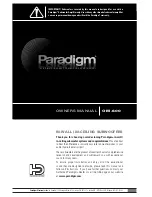 Paradigm OM-600 Owner'S Manual preview