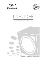 Paradigm PRESTIGE 1000SW Owner'S Manual preview