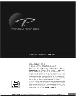 Preview for 1 page of Paradigm Reference Millenia Trio OM-574 Owner'S Manual