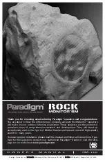 Paradigm Rock Monitor 60-SM Owner'S Manual preview