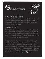 Preview for 6 page of Paradigm Shift A2 Quick Start Manual