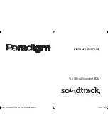 Paradigm Soundtrack Owner'S Manual preview