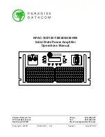 Предварительный просмотр 1 страницы Paradise Datacom HPAC-100-RM Operation Manual