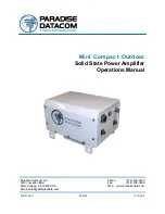 Paradise Datacom HPACC3075AC Series Operation Manual предпросмотр