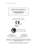 Paradise Datacom P300-VSAT Installation & Operating Handbook preview