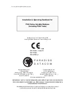 Preview for 1 page of Paradise Datacom P300-VSAT Installation & Operating Handbook