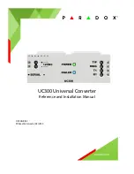 Preview for 1 page of Paradox UC300 Reference And Installation Manual