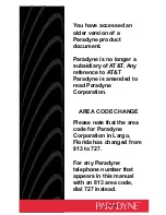 Preview for 1 page of Paradyne 2001 User Manual