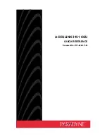 Preview for 1 page of Paradyne ACCULINK 3151 CSU Quick Reference Manual