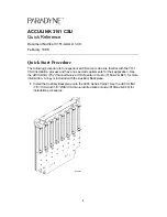 Preview for 3 page of Paradyne ACCULINK 3151 CSU Quick Reference Manual