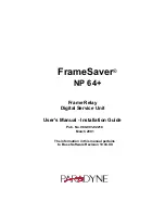 Предварительный просмотр 1 страницы Paradyne FrameSaver NP 64+ User Manual