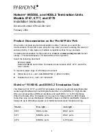 Preview for 1 page of Paradyne Hotwire 8747 Installation Instructions Manual