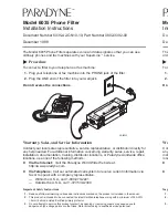 Paradyne Phone Filter 6035 Installation Instructions preview