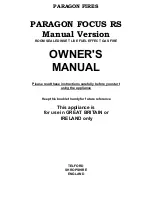 Preview for 1 page of Paragon Fires Focus RS Owner'S Manual